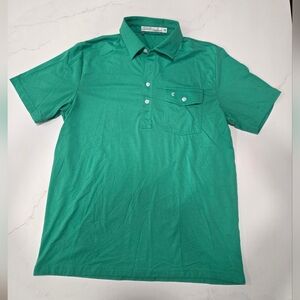 Criquet Green Men's Polo with Chest Pocket